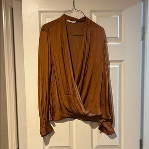 All in Favor Rust Brown Women's Blouse